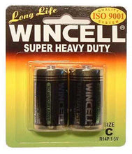 Load image into Gallery viewer, Wincell Super Heavy Duty C Size Carded 2Pk Battery
