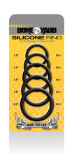 Load image into Gallery viewer, Boneyard Silicone Ring 5 Pc Kit Black
