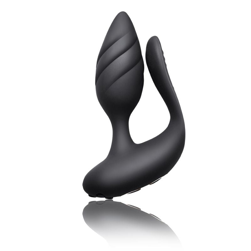 Rocks Off Cocktail Dual Stimulator Couples Vibrator Anal USB Butt Plug Sex Toy