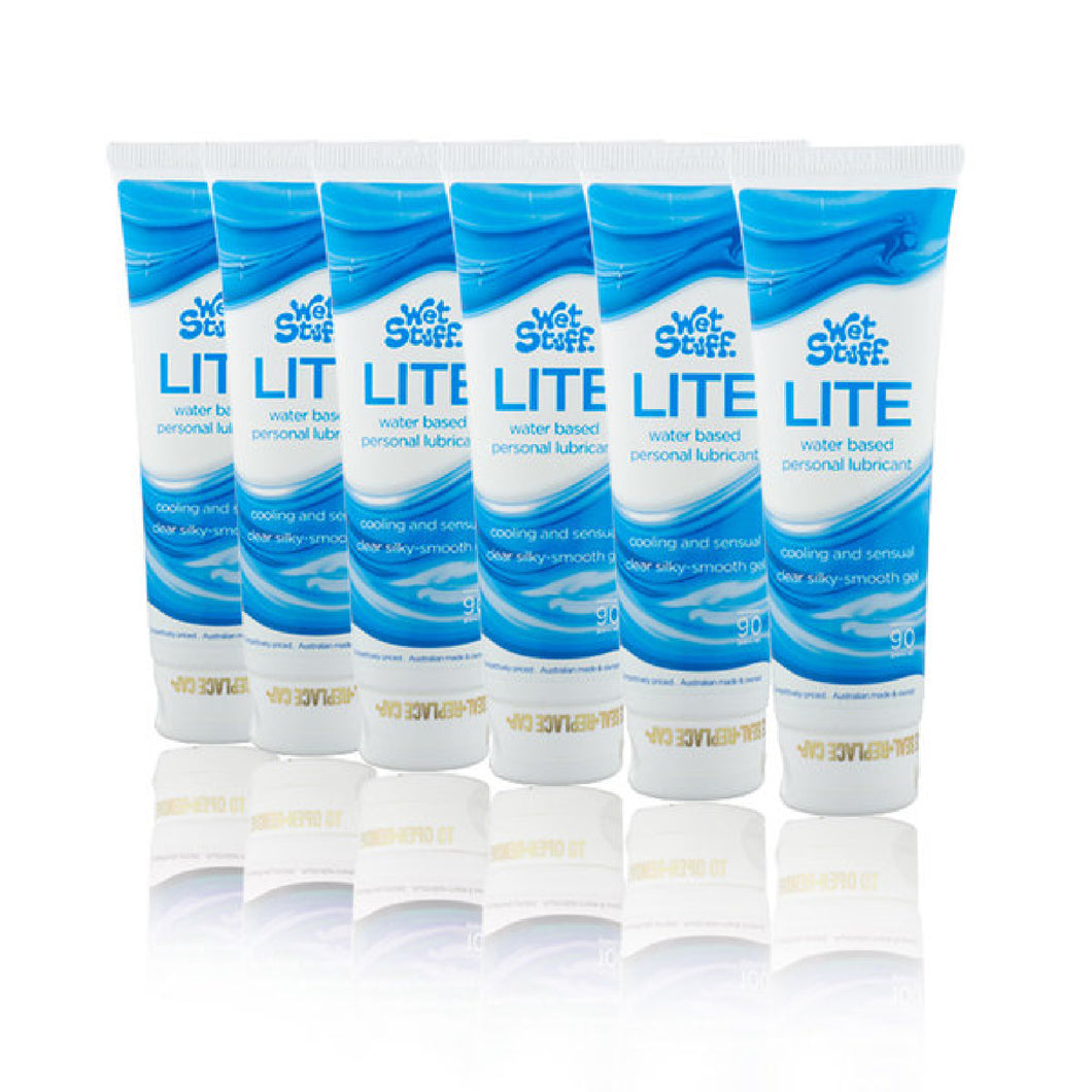 6x 90ml Wet Stuff Lite Water Based Personal Lubricant Sex Lube