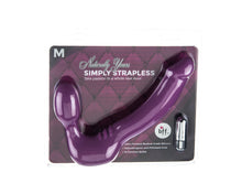 Load image into Gallery viewer, Strapless Strap On Vibrating Silicone M - Purple
