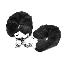Load image into Gallery viewer, Lovetoy Fetish Pleasure Fluffy Hand Cuffs Black Handcuffs
