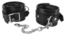 Load image into Gallery viewer, Locking Padded Wrist Cuffs with Chain Handcuffs Restraints
