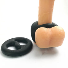 Load image into Gallery viewer, Brutus Yin Yang Silicone Cock and Ball Duo Ring
