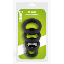 Load image into Gallery viewer, Brutus Big Bulge Silicone Cock Ring 4 Pc Set

