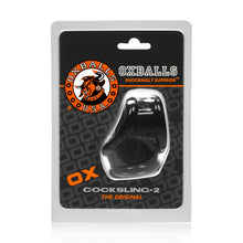 Load image into Gallery viewer, OxBalls Cocksling 2 Cock &amp; Ball Cock Sling Black Penis Ring
