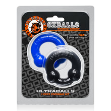 Load image into Gallery viewer, Ultraballs 2 Pack Cockring Black And Police Blue
