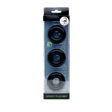 Load image into Gallery viewer, Sport Fucker Rubber Cockring 3 Pk Black
