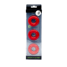 Load image into Gallery viewer, Sport Fucker Chubby Cockring 3 Pk Red
