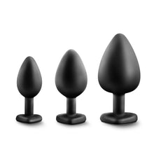 Load image into Gallery viewer, Luxe Bling Plugs Training Kit Black With White Gems
