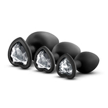 Load image into Gallery viewer, Luxe Bling Plugs Training Kit Black With White Gems
