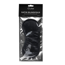 Load image into Gallery viewer, Black Satin Eye Mask Blindfold Fetish BDSM
