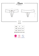 Load image into Gallery viewer, Miamor Crotchless Thong Blk
