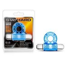 Load image into Gallery viewer, Stay Hard 10 Function Vibrating Bull Ring Blue
