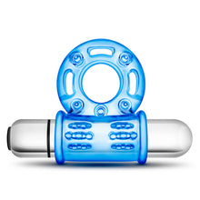 Load image into Gallery viewer, Stay Hard 10 Function Vibrating Bull Ring Blue
