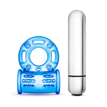 Load image into Gallery viewer, Stay Hard 10 Function Vibrating Bull Ring Blue
