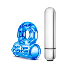 Load image into Gallery viewer, Stay Hard 10 Function Vibrating Bull Ring Blue
