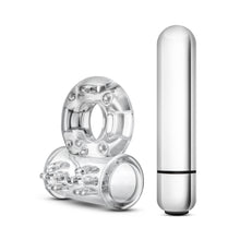 Load image into Gallery viewer, Stay Hard 10 Function Vibrating Mega Bull Ring Clear
