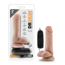 Load image into Gallery viewer, Dr Skin Dr Rob 6in Vibrating Cock with Suction Cup Vanilla
