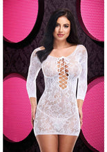 Load image into Gallery viewer, Lace Off The Shoulder Mini Dress White
