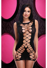 Load image into Gallery viewer, Criss Cross Mini Dress Black
