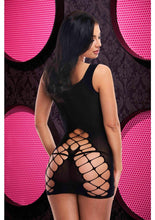 Load image into Gallery viewer, Criss Cross Mini Dress Black
