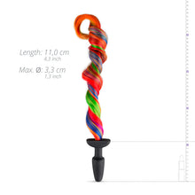 Load image into Gallery viewer, Silicone Butt Plug With Tail Rainbow
