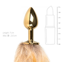 Load image into Gallery viewer, Fox Tail No. 1 - Gold Plug
