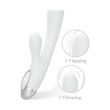 Load image into Gallery viewer, Pada Rabbit and G-Spot Pulsing Vibrator White
