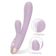 Load image into Gallery viewer, Pada Rabbit and G-Spot Pulsing Vibrator Purple
