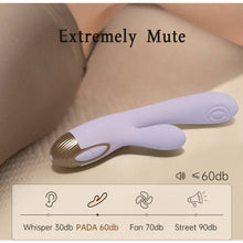 Load image into Gallery viewer, Pada Rabbit and G-Spot Pulsing Vibrator Purple
