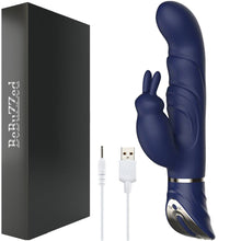 Load image into Gallery viewer, 9.5&quot; Greedy Rechargeable G Spot Rabbit Vibrator Clit Stimulator Dildo - LOVEBEE
