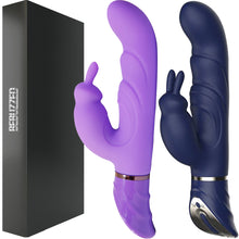 Load image into Gallery viewer, 9.5&quot; Greedy Rechargeable G Spot Rabbit Vibrator Clit Stimulator Dildo - LOVEBEE
