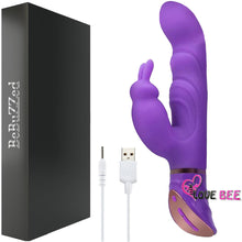 Load image into Gallery viewer, 9.5&quot; Greedy Rechargeable G Spot Rabbit Vibrator Clit Stimulator Dildo - LOVEBEE
