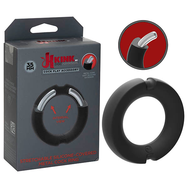 KINK HYBRID Silicone Covered Metal Cock Ring