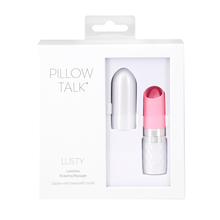 Load image into Gallery viewer, Pillow Talk LUSTY Luxurious Tongue Flickering Vibrator Lipstick Pink
