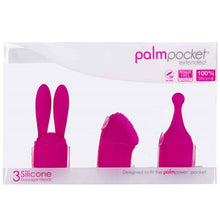 Load image into Gallery viewer, PalmPower Pocket Extended Silicone Massage Heads 3 Pc Set
