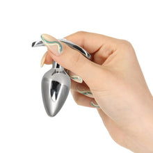 Load image into Gallery viewer, Pillow Talk Sneaky Luxurious Stainless Steel Anal Plug w Swarovski Crystal
