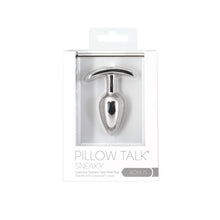 Load image into Gallery viewer, Pillow Talk Sneaky Luxurious Stainless Steel Anal Plug w Swarovski Crystal
