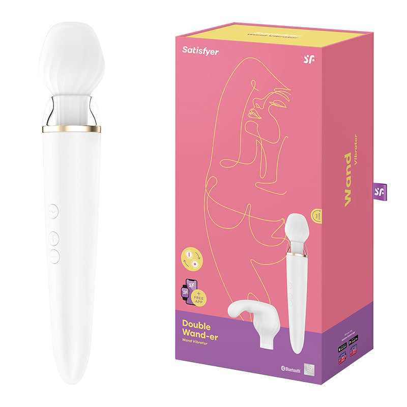 Satisfyer Double Wand-er 2 Heads Clitoral & G-Spot Vibrator Massager USB Sex Toy