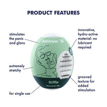 Load image into Gallery viewer, Satisfyer Masturbator Egg Riffle Male 3D Stroker
