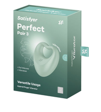 Load image into Gallery viewer, Satisfyer Perfect Pair 3 2-in-1 Cock Ring &amp; Finger Vibrator Couples Sex Toy
