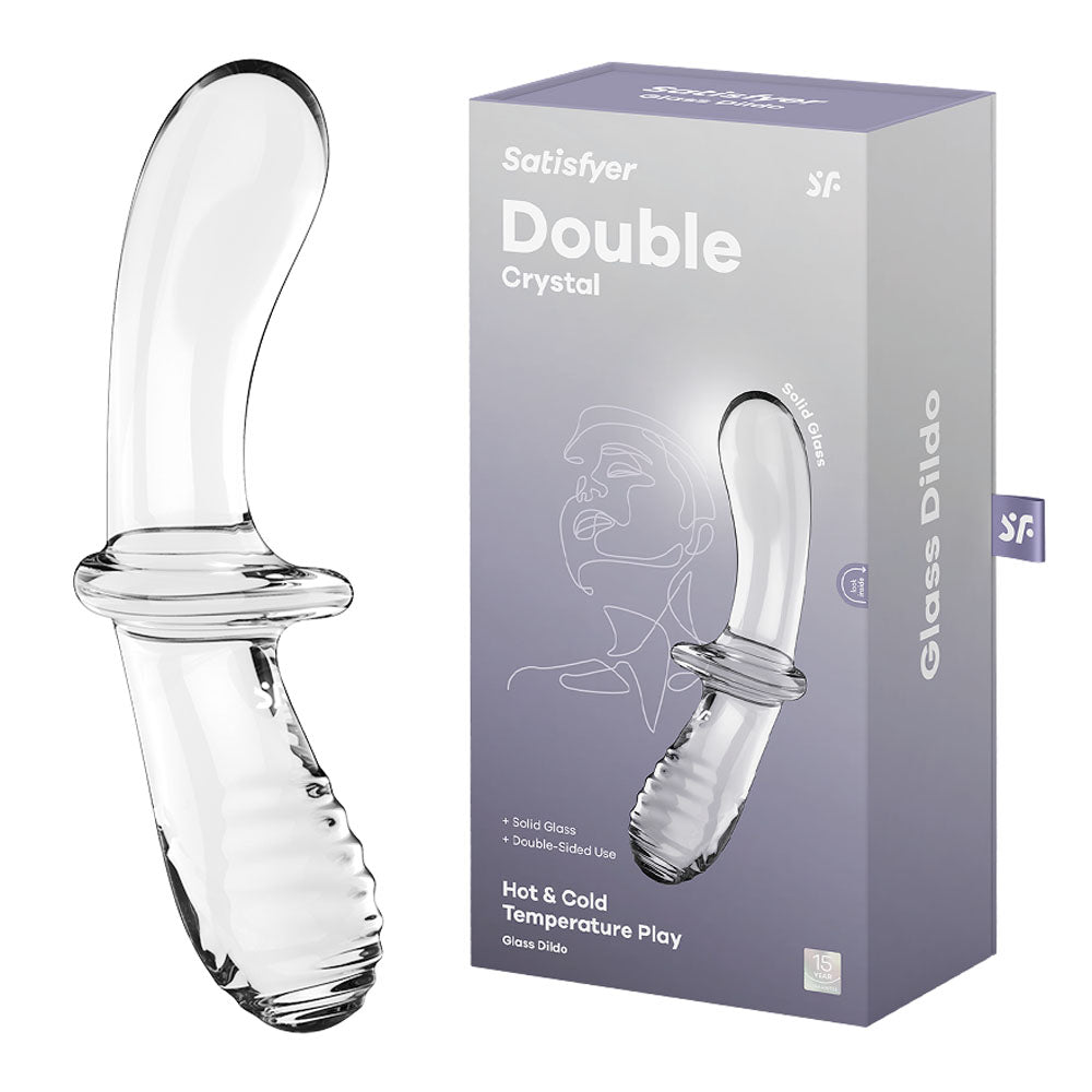 Satisfyer Double Crystal HOT & COLD Temperature Glass Double Ended Dildo Sex Toy