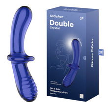 Load image into Gallery viewer, Satisfyer Double Crystal HOT &amp; COLD Temperature Glass Double Ended Dildo Sex Toy
