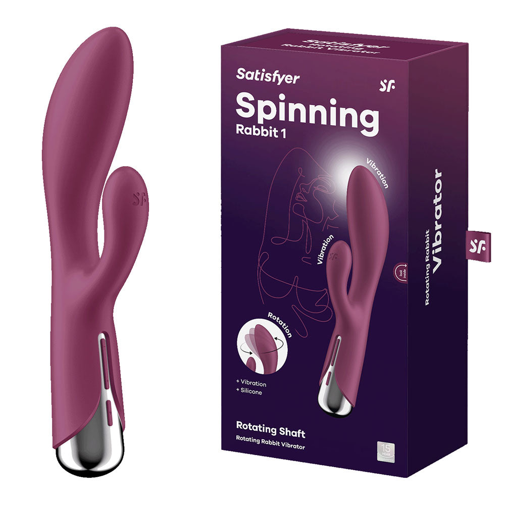 Satisfyer Spinning Rabbit 1 Rotating Vibrator Rechargeable Sex Toy Red