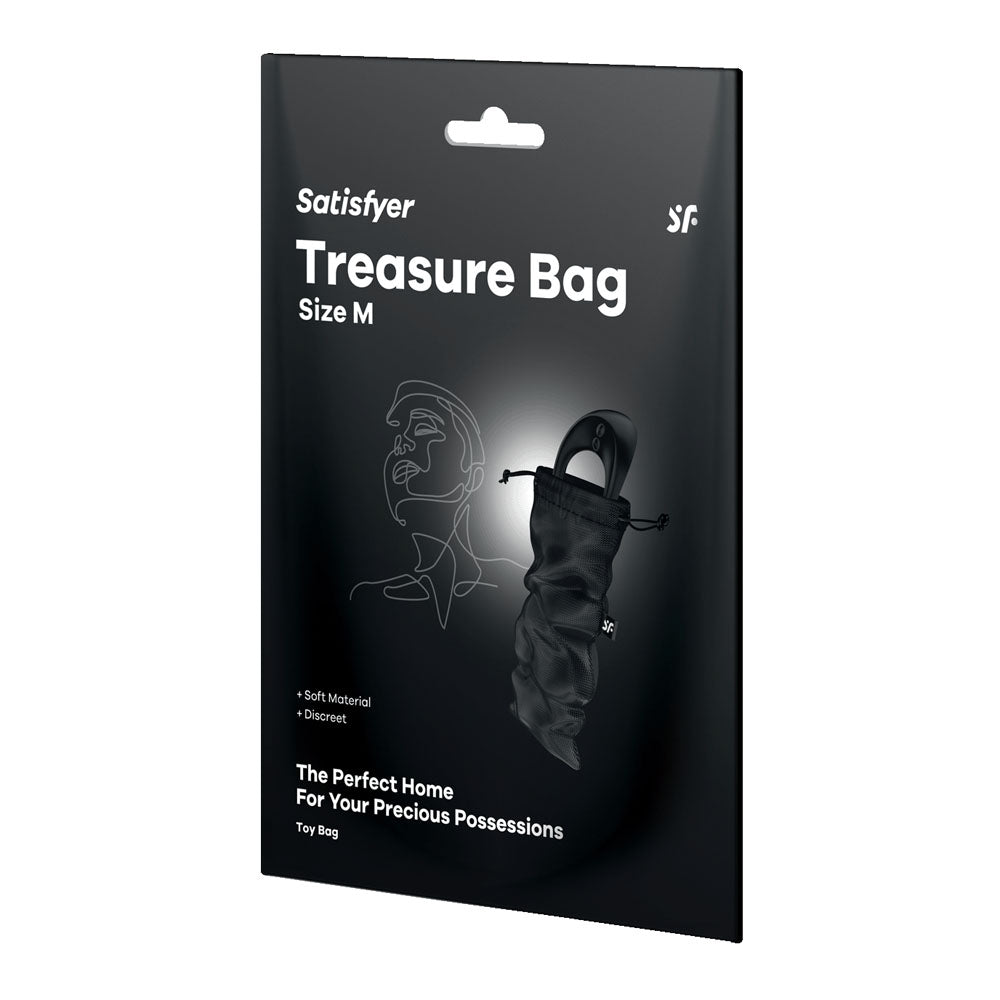 Satisfyer Treasure Bag Medium Sex Toy Storage Black