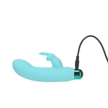 Load image into Gallery viewer, Alices Bunny Rechargeable Bullet w Rabbit Sleeve Teal
