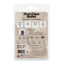 Load image into Gallery viewer, Power Bullet First Class Rechargeable Bulllet w Crystal Silver
