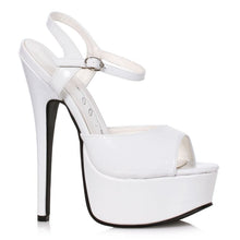 Load image into Gallery viewer, Stiletto Sandal White 6.5in
