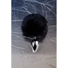 Load image into Gallery viewer, Metal Anal Plug Small w Silver Black Tail
